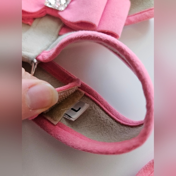 Susan Lanci contrast color big bow tinkie harness size large and 48" SL leash - Picture 3 of 9